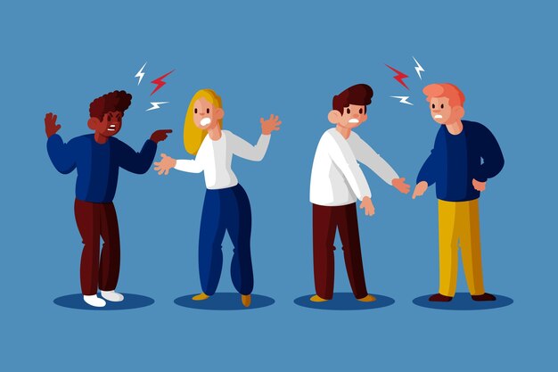 Concepto de conflictos de pareja