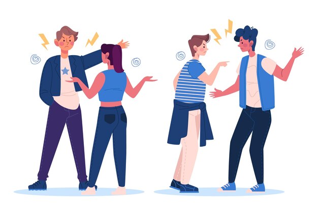Concepto de conflictos de pareja