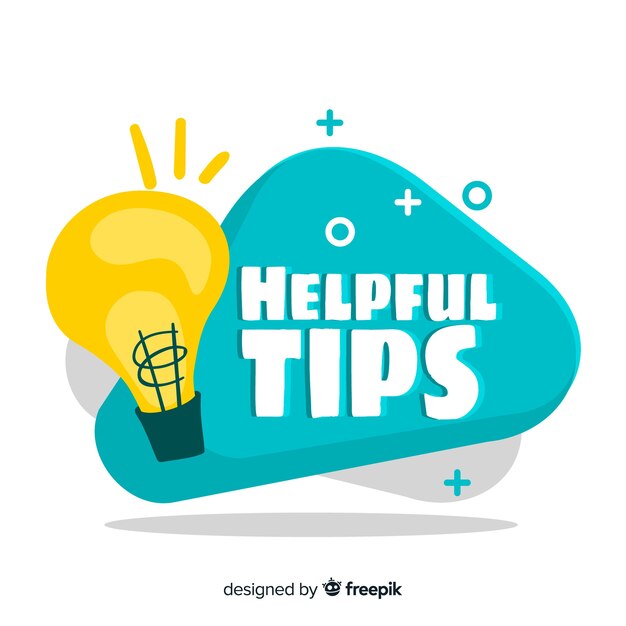 Concepto de consejos útiles en estilo flat