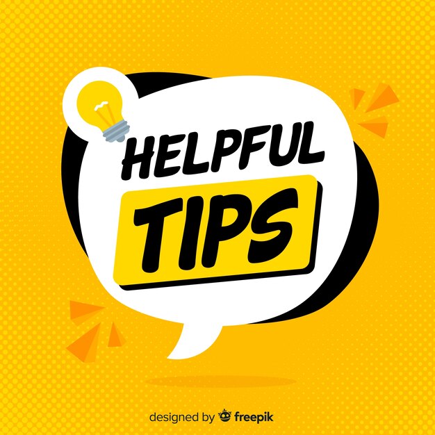 Concepto de consejos útiles en estilo flat