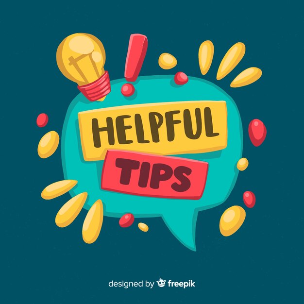 Concepto de consejos útiles flat