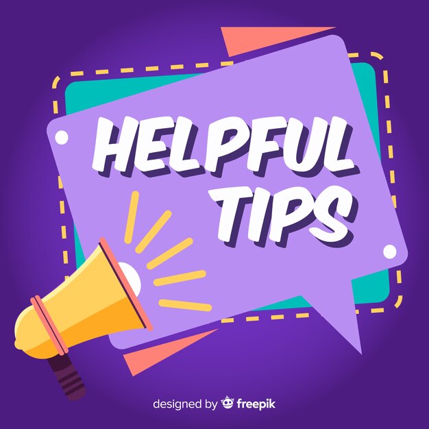 Concepto de consejos útiles flat