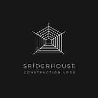 Vector gratuito concepto de construcción logo spiderhouse