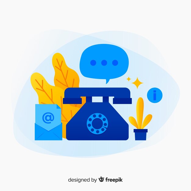 Concepto de contacto para landing page