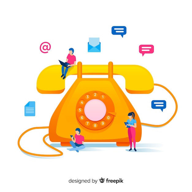 Concepto de contacto para landing page