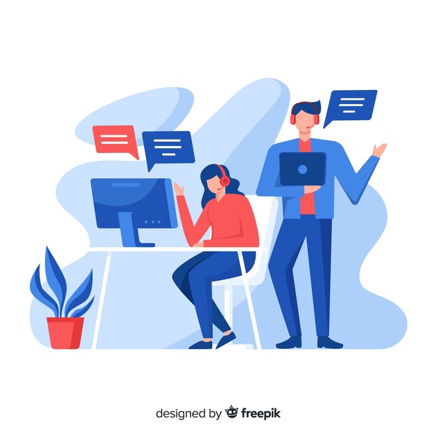 Concepto de contacto para landing page
