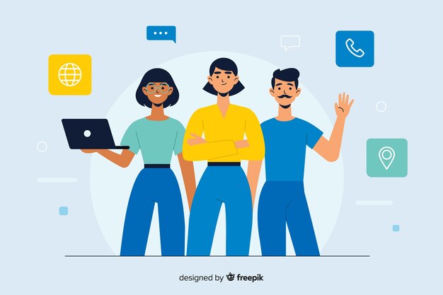 Concepto de contacto para landing page
