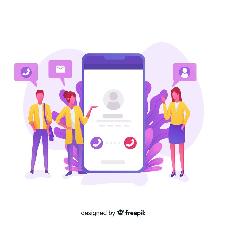 Vector gratuito concepto de contacto para landing page