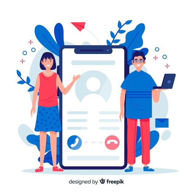 Concepto de contacto para landing page