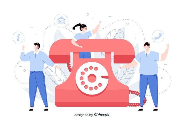 Concepto de contacto para landing page