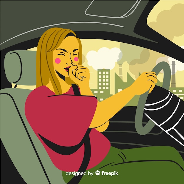 Concepto de contaminación estilo plano de fondo