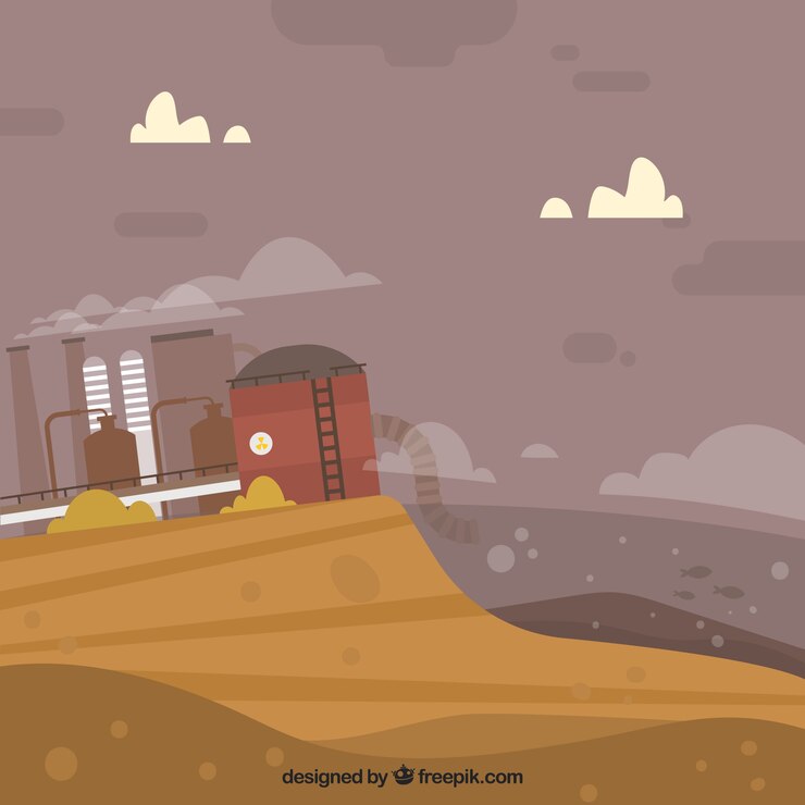 Vector gratuito concepto de contaminación