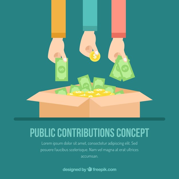 Concepto de contribuciones públicas