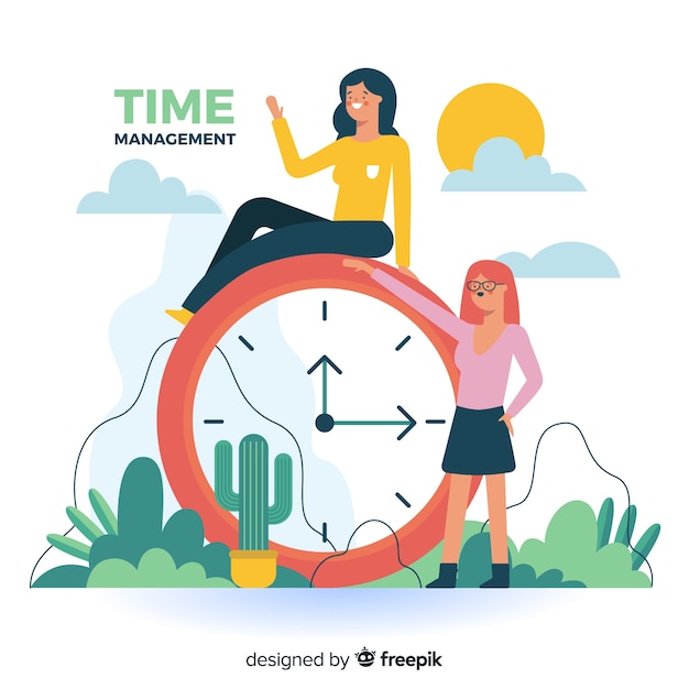 Concepto de control del tiempo para landing page