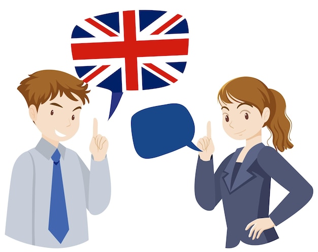 Vector gratuito concepto de conversación en inglés