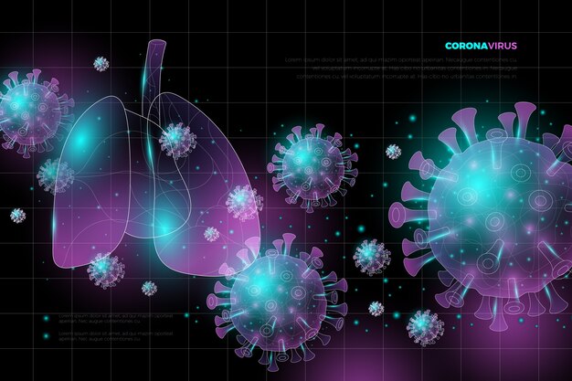 Concepto de coronavirus de neón