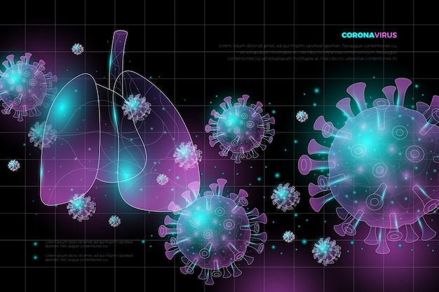 Concepto de coronavirus de neón