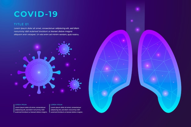 Concepto de coronavirus con pulmones