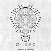 Vector gratuito concepto de creando ideas