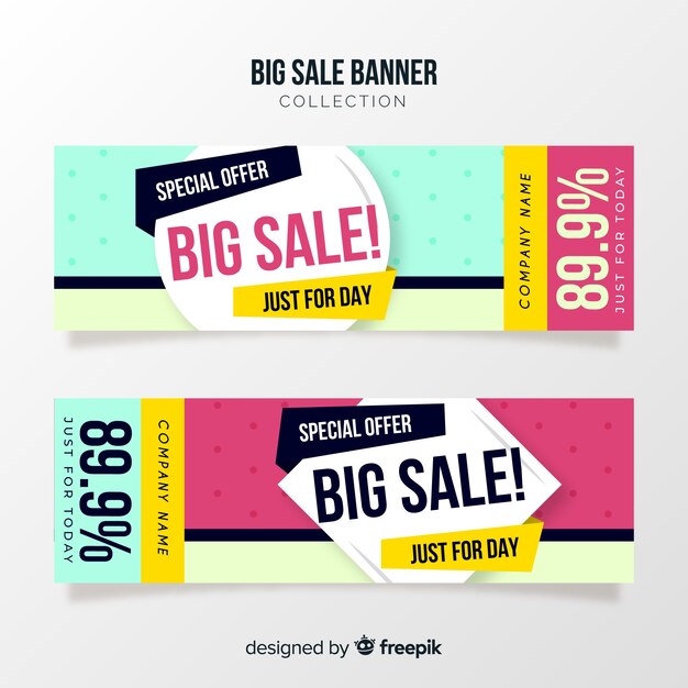 Concepto creativo de banner de big sale