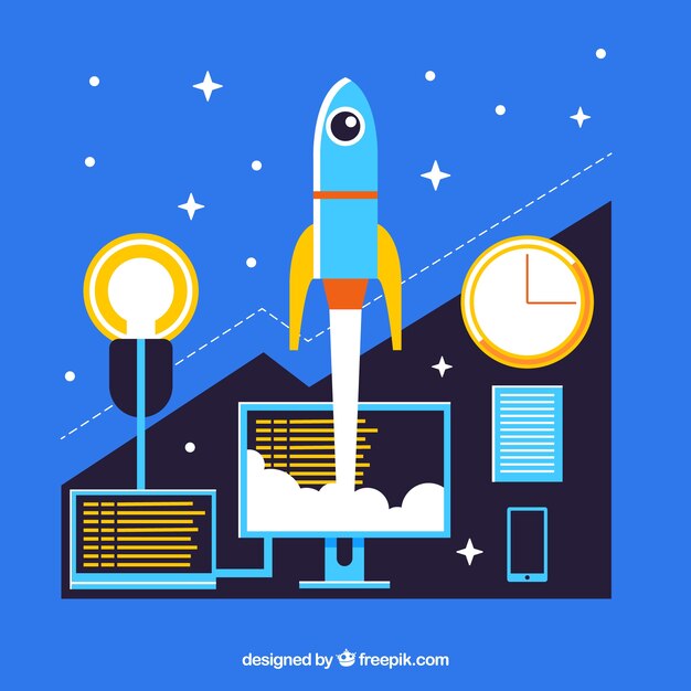 Concepto creativo flat de negocios