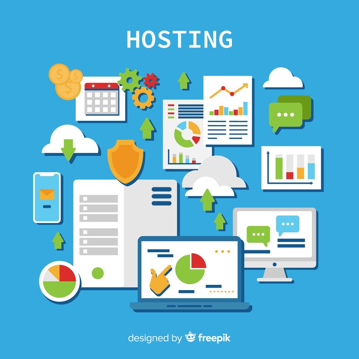Vector gratuito concepto creativo de hosting
