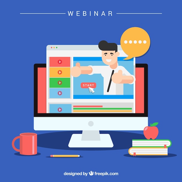 Vector gratuito concepto creativo de webinar