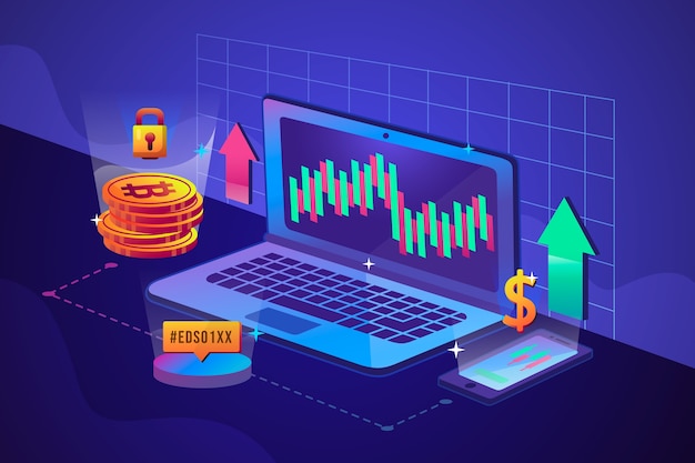 Vector gratuito concepto de criptomoneda degradado