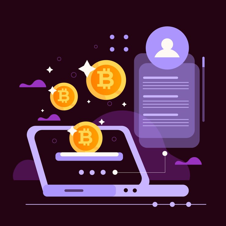 Vector gratuito concepto de criptomoneda de diseño plano