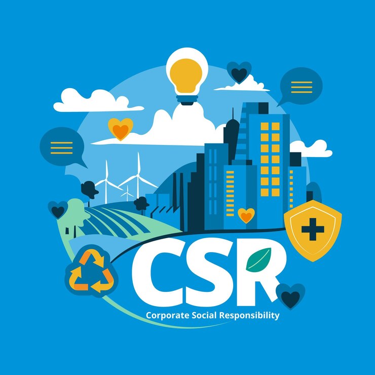 Vector gratuito concepto de csr abstracto plano orgánico ilustrado
