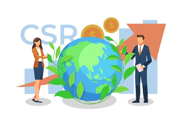 Concepto de csr dibujado a mano