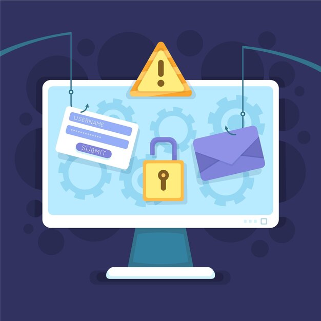 Concepto de cuenta de phishing