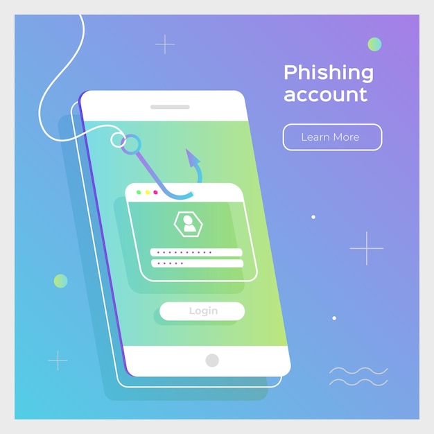 Vector gratuito concepto de cuenta de phishing