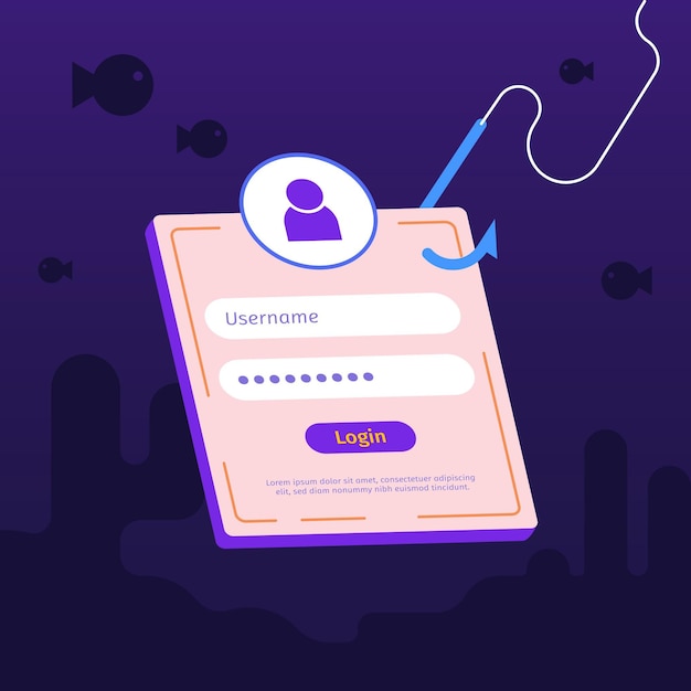 Vector gratuito concepto de cuenta de phishing