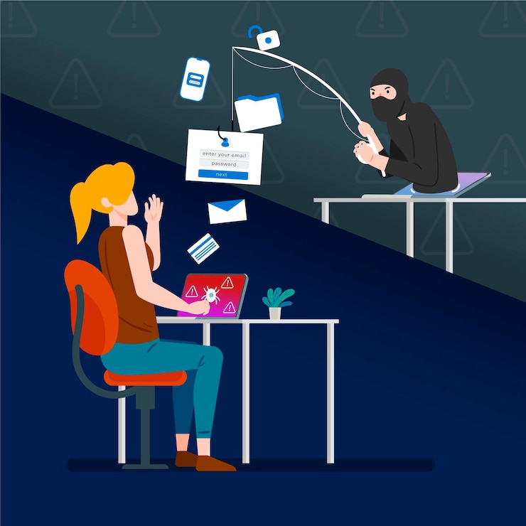 Vector gratuito concepto de cuenta de phishing