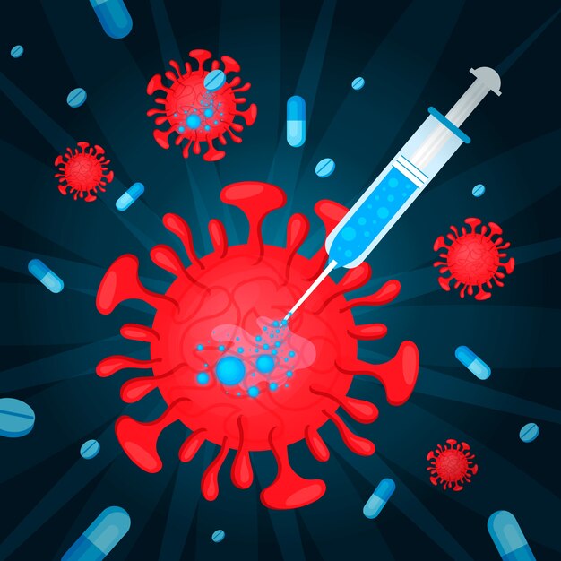 Concepto de cura de virus