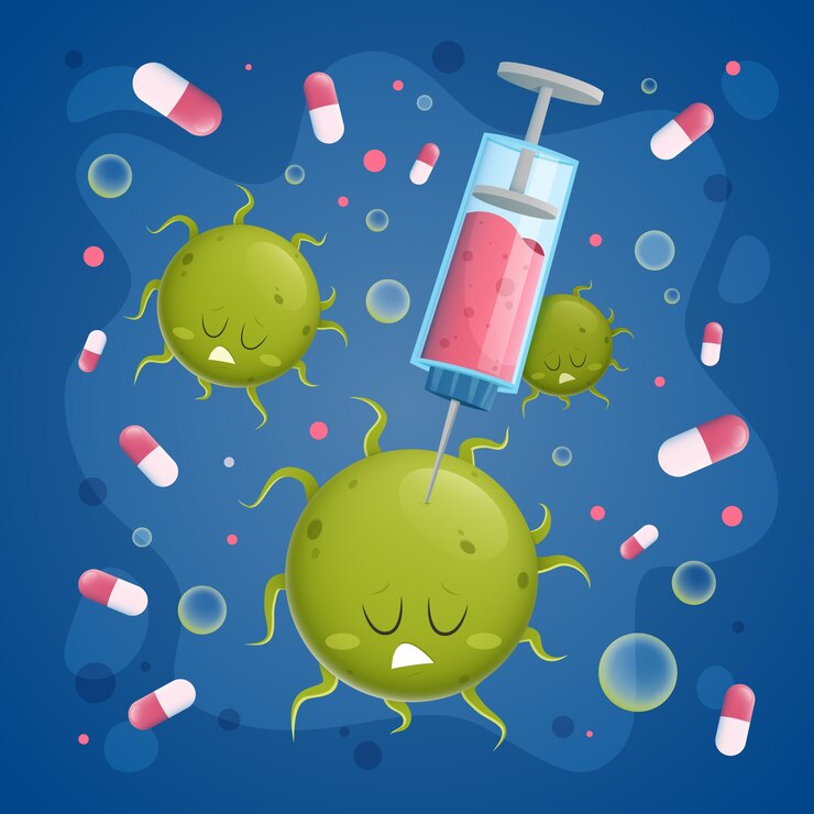 Vector gratuito concepto de cura de virus