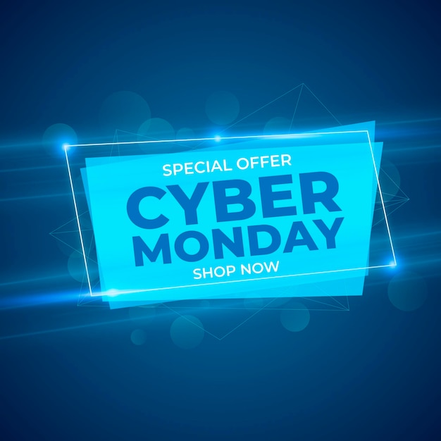 Vector gratuito concepto de cyber monday de diseño plano