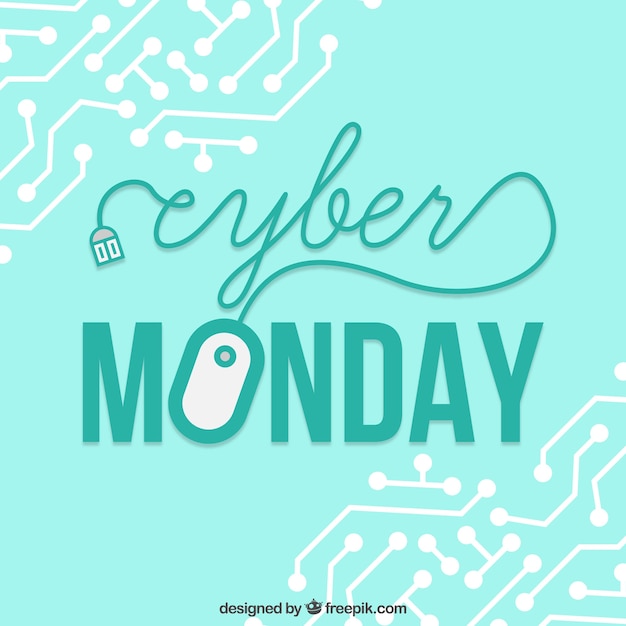 Concepto de cyber monday con ratón