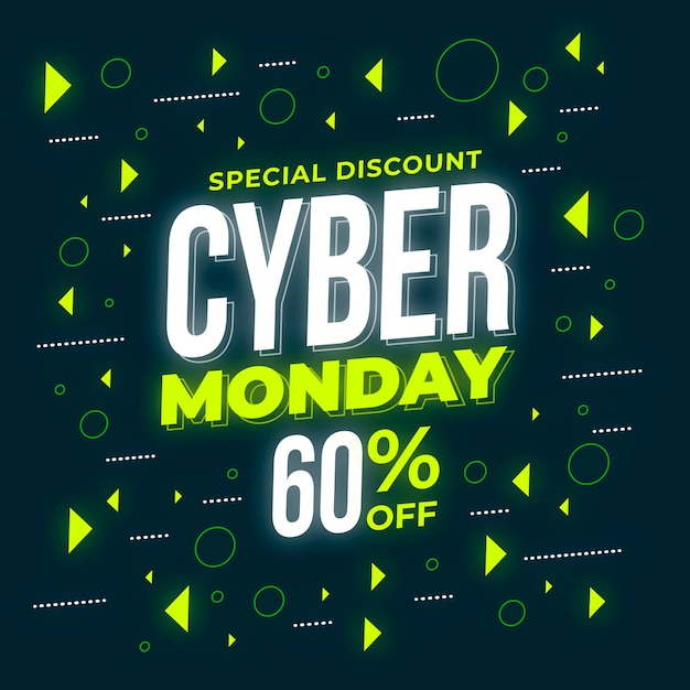 Vector gratuito concepto de cyber monday