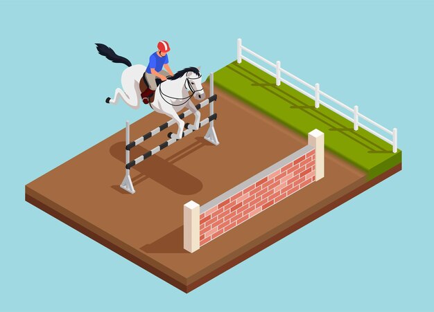 Concepto de deporte de caballos ecuestres