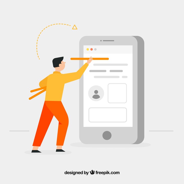 Vector gratuito concepto de desarrollo de app con diseño plano
