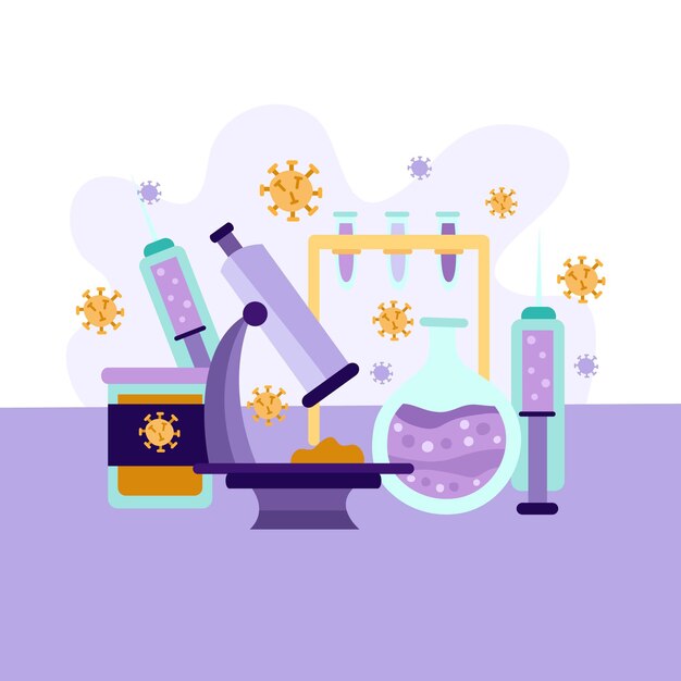 Concepto de desarrollo de la vacuna contra el coronavirus