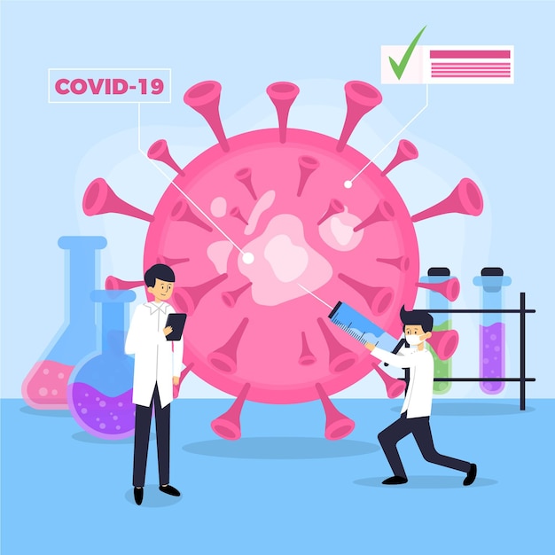 Concepto de desarrollo de la vacuna contra el coronavirus