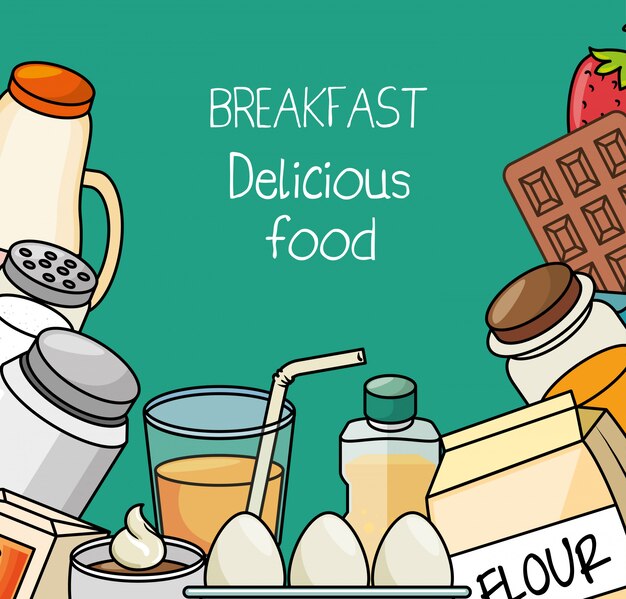 concepto de desayuno comida deliciosa