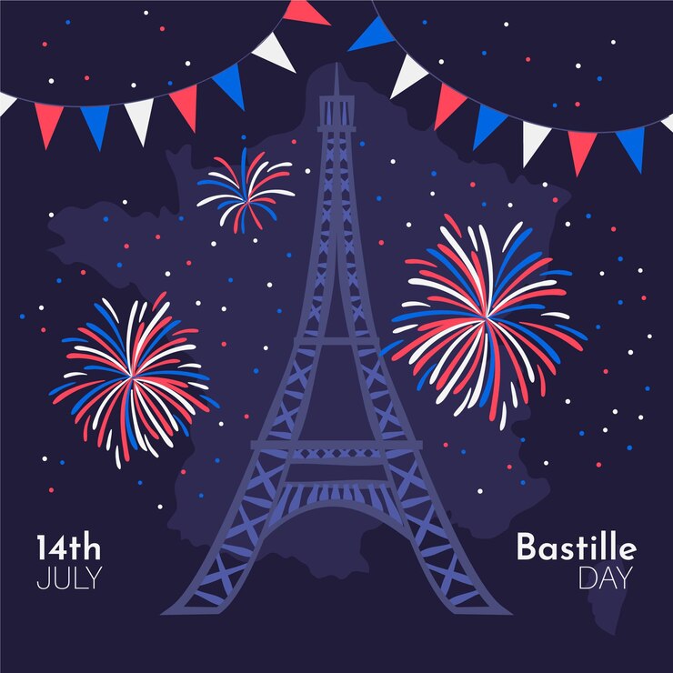 Vector gratuito concepto de día de bastille dibujado a mano