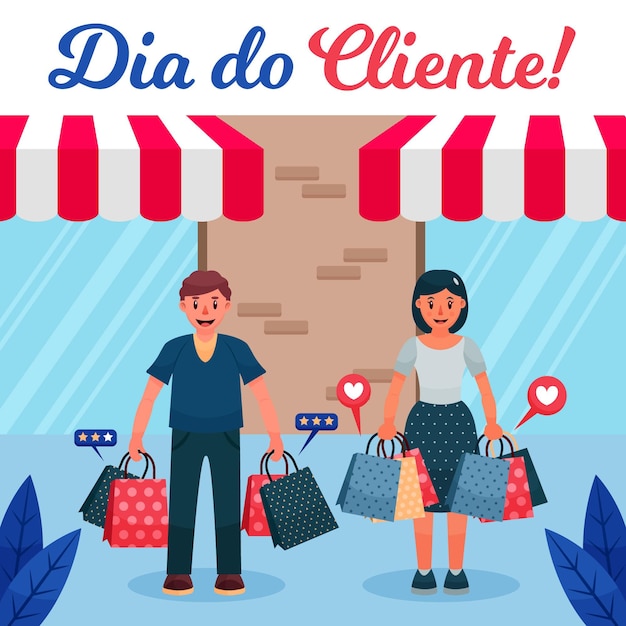 Vector gratuito concepto del día del cliente