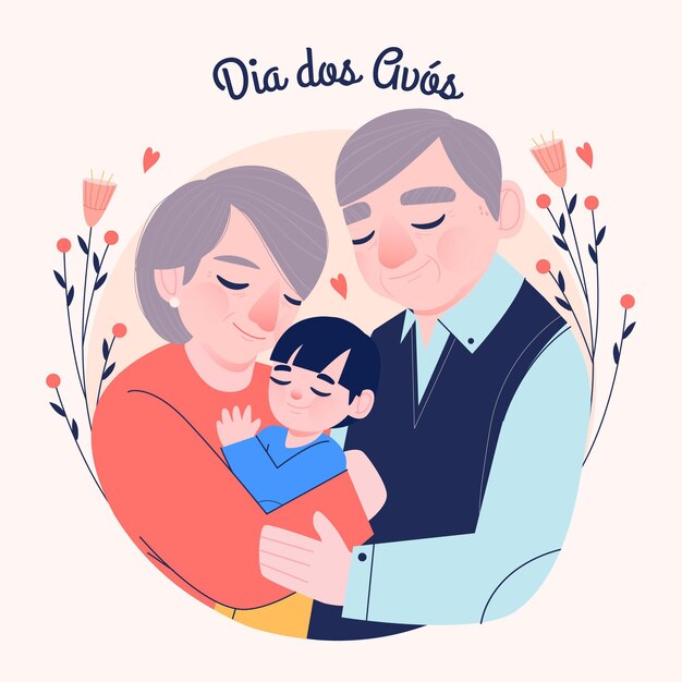 Concepto de dia dos avos dibujado a mano