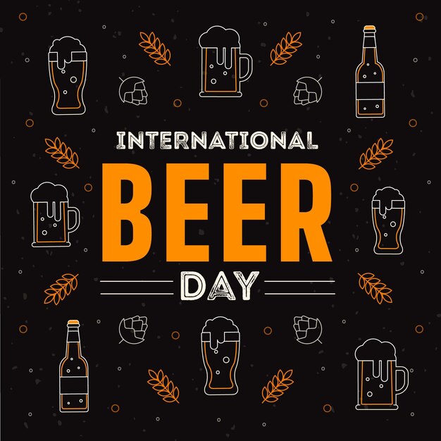 Concepto del día internacional de la cerveza