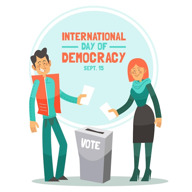 Vector gratuito concepto del día internacional de la democracia